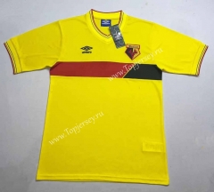 Retro Version 85-88 Watford Home Yellow Thailand Soccer Jersey AAA-709