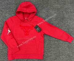 Kids/Youth Chicago Bulls Red Tracksuit Top With Hat-LH