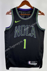 2024 City Edition New Orleans Pelicans Black #1 NBA Jersey-311