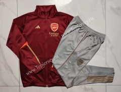 2023-2024 Arsenal Maroon Thailand Soccer Jacket Uniform-815