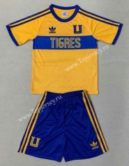 Retro Version Tigres UANL Yellow Soccer Uniform-AY