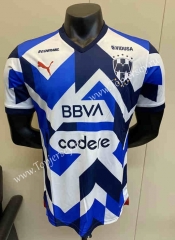 Player Version 2023-2024 Monterrey 3rd Blue&White Thailand Soccer Jersey AAA