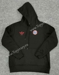 2023-2024 Bayern München Black Thailand Soccer Tracksuit Top With Hat-LH
