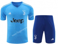 2023-2024 Juventus Goalkeeper Blue Thailand Soccer Uniform-418