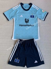 2023-2024 Hamburger SV Away Light Blue Soccer Uniform-AY