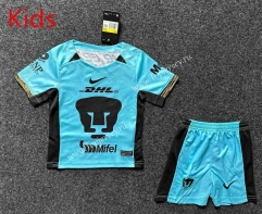 2023-2024 Pumas UNAM 2nd Away Blue Kids/Youth Soccer Uniform-GB