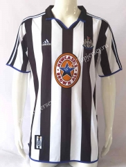 Retro Version 99-00 Newcastle United Home Black&White Thailand Soccer Jersey AAA-503