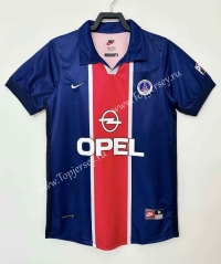 Retro Version 98-99 Paris Home Blue&Red Thailand Soccer Jersey AAA-811