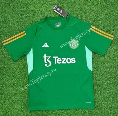 (S-4XL) 2023-2024 Manchester United Green Thailand Soccer Jersey AAA-403
