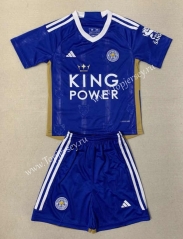 2023-2024 Leicester City Home Blue Soccer Unifrom-AY