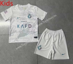 2023-2024 Al-Nassr FC 2nd Away White Kids/Youth Soccer Unifrom-2386