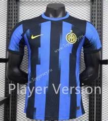 Player Version 2023-2024 Without Sponsor Inter Milan Blue&Black Thailand Soccer Jersey AAA-888