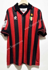 Retro Version 93-94 Champions Version AC Milan Red&Black Thailand Soccer Jersey AAA-7505