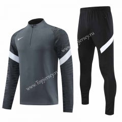 Nike Gray Thailand Soccer Tracksuit-4627