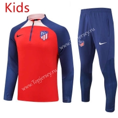 2023-2024 Atletico Madrid Red Kids/Youth Soccer Tracksuit -GDP
