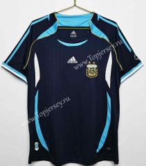 Retro Version 2006 Argentina Away Royal Blue Thailand Soccer Jersey AAA-C1046