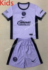 2023-2024 Club America 2nd Away Purple Kids/Youth Soccer Uniform-AY