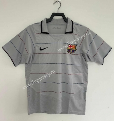 Retro Version 2003 Barcelona Away Gray Thailand Soccer Jersey AAA-811