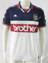 Retro Version 97-99 Manchester City Away White Thailand Soccer Jersey AAA-503