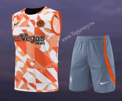 2023-2024  Inter Milan Orange Thailand Soccer Vest Uniform-418