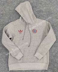 2023-2024 Bayern München Light Gray Thailand Soccer Tracksuit Top With Hat-LH