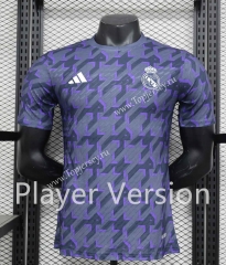 Player Version 2023-2024 Real Madrid Gray&Purple Training Soccer Jersey AAA-888