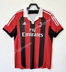 Retro Version 12-13 Champions Version AC Milan Home Red&Black Thailand Soccer Jersey AAA-811