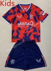 2023-2024 Rangers 4th Away Red Kids/Youth Soccer Uniform-AY