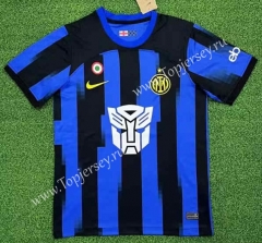(s-4xl) Without patch Limited Version 2023-2024 Inter Milan Home Blue&Black Thailand Soccer Jersey AAA-403