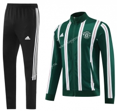 2023-2024 Manchester United Green Thailand Soccer Jacket Uniform-LH