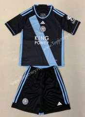 2023-2024 Leicester City Away Black Soccer Unifrom-AY