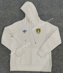 2023-2024 Leeds United White Thailand Soccer Tracksuit Top With Hat-LH