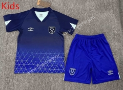 2023-2024 West Ham United 2nd Away Blue Kids/Youth Soccer Uniform-3162