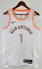 2024 City Edition San Antonio Spurs White #1 NBA Jersey-311
