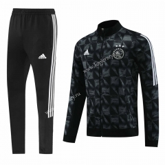 2023-2024 Ajax Black Thailand Soccer Jacket Uniform-LH