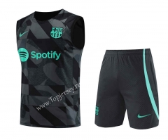 2023-2024 Barcelona Black&Gray Thailand Soccer Vest Uniform-418