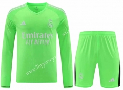 2023-2024 Real Madrid Goalkeeper Fluorescent Green LS Thailand Soccer Uniform-418