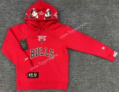 Kids/Youth Chicago Bulls Red Tracksuit Top With Hat-LH