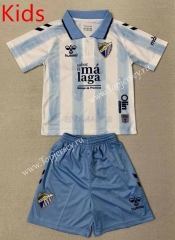 2023-2024 Málaga CF Home Blue&White Kids/Youth Soccer Uniform-AY