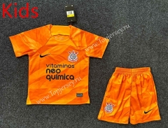 2023-2024 Corinthians Goalkeeper Orange Kids/Youth Soccer Unifrom-GB