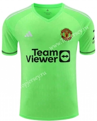 2023-2024 Manchester United  Goalkeeper Fluorescent Green Thailand Soccer Jersey AAA-418