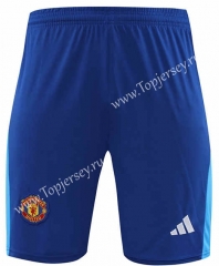 2023-2024 Manchester United Goalkeeper Blue Thailand Soccer Shorts-418