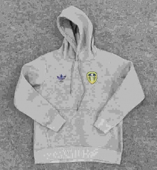 (S-3XL) 2023-2024 Leeds United Gray Thailand Soccer Tracksuit Top With Hat-LH