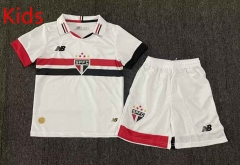 2024-2025 Sao Paulo Home White Kids/Youth Soccer Unifrom-7209