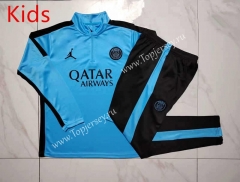 2023-2024 Jordan Paris SG Light Blue Kids/Youth Soccer Tracksuit-815