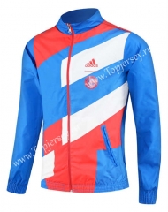 (S-3XL) 2024-2025 Bayern München Blue Double-Sided Wear Thailand Trench Coats-0255