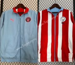 2024-2025 Manchester City Blue&Red Double-Sided Wear Thailand Trench Coats-0255