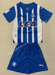2023-2024 Deportivo Alavés Home Blue&White Soccer Uniform-AY