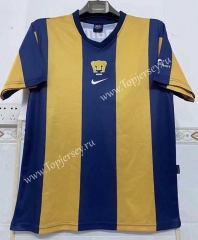 Retro Version 2000-01 Pumas UNAM Home Blue&Yellow Thailand Soccer Jersey AAA-6895