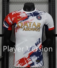 Player Version 2024-2025 Paris Away White Thailand Soccer Jersey AAA-888